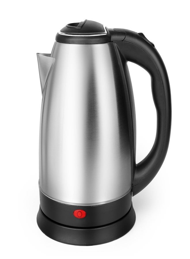 YSSOA Stainless Steel Electric Tea Kettle, Electric Kettles for Boiling Water, 1.7L Electric Kettle, Cordless Water Boiler with 360 Degree Rotational Base, Automatic Shut Off, 1000W, Silver (Black) - Image 1