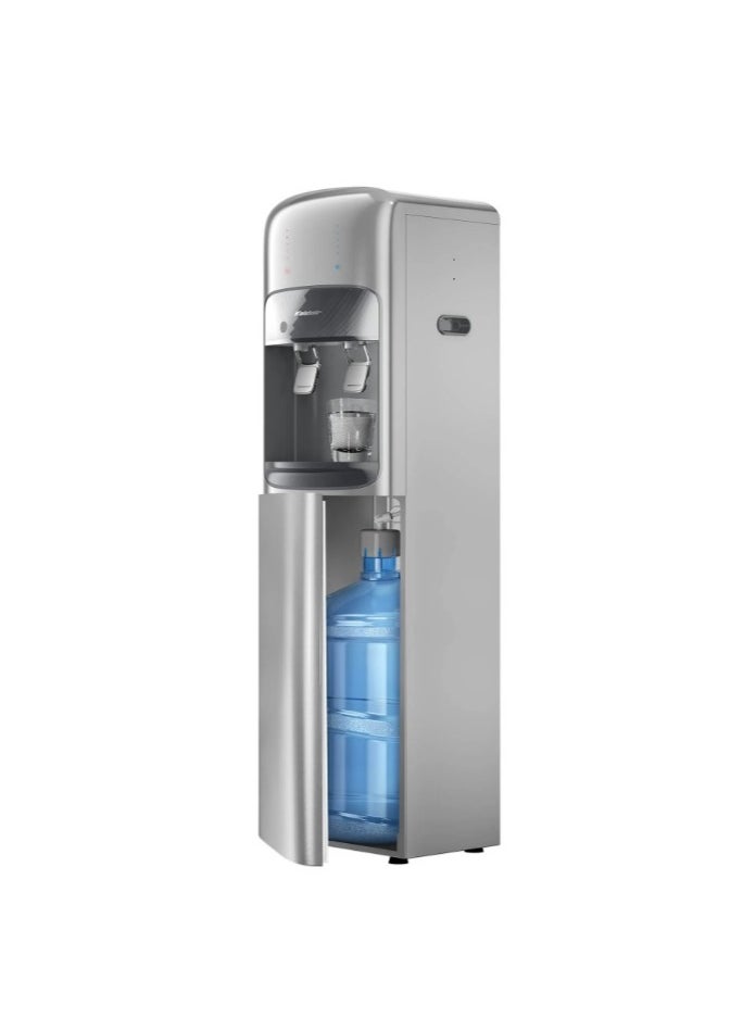 Koldair Water Dispenser Bottom Load Type A With Adavanced Functionality, LED Indicators For Operating, Cooling, Heating, and Water Level, Two Taps Hot And Cold, Silver