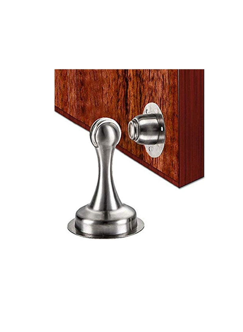 Door Stopper Bumper Magnetic Stainless Steel Door Holder Doorstop For Pvc Metal Wood Board Tile Platic Aluminum Sash Silver  - Image 1