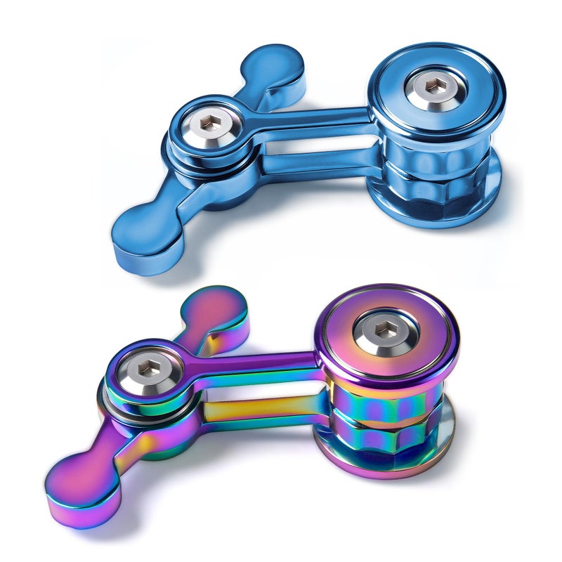 Chilvil Fidget Spinner for AdultsEaster Basket Stuffer Gift for Teen Boy Men Metal Silent Cool Gadgets Quiet Figette Office Desk Toy Anxiety Stress Calm Down Sensory Autism ADHD Valentines Day ColorBlue - Image 3