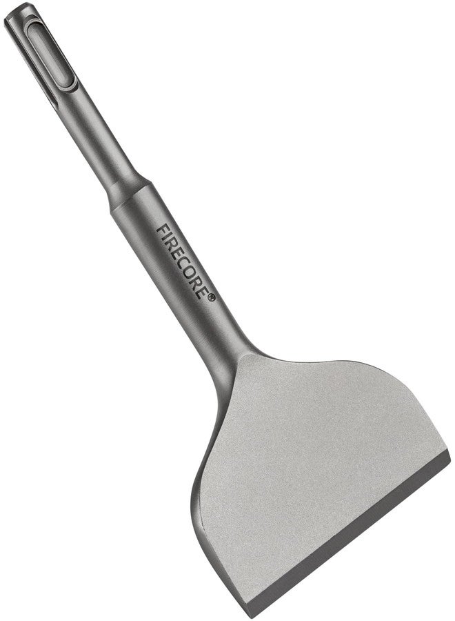 Firecore إزميل Firecore SDS Plus بعرض 3 بوصات وطول 6.5 بوصة، لقمة إزميل منحني لإزالة البلاط لأداة الحفر بمطرقة دوارة SDS Plus، مجرفة من الفولاذ السبائكي لملاط الأسمنت الرقيق للبلاط السيراميكي - FS18365 - Image 1