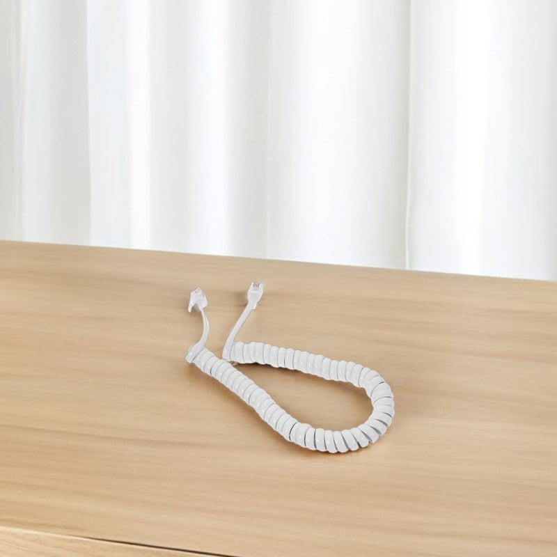 3Pcs Black Coiled Telephone Cord Stretchable Anti Tangle For Home Office Landline - Image 5