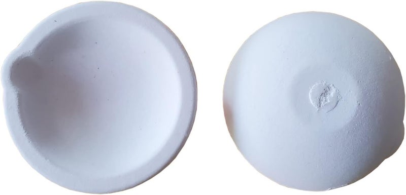 OTOOLWORLD Ceramic Crucible Bowl Dish Cup Furnace Melting Casting Refining Gold Silver (2pcs 100g) - Image 1