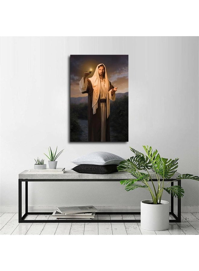 FireDeer Catholic Jesus Poster Print On Canvas Painting Christian God Pictures for Living Room No Frame (Kindly Light,24x36inch) - Image 5