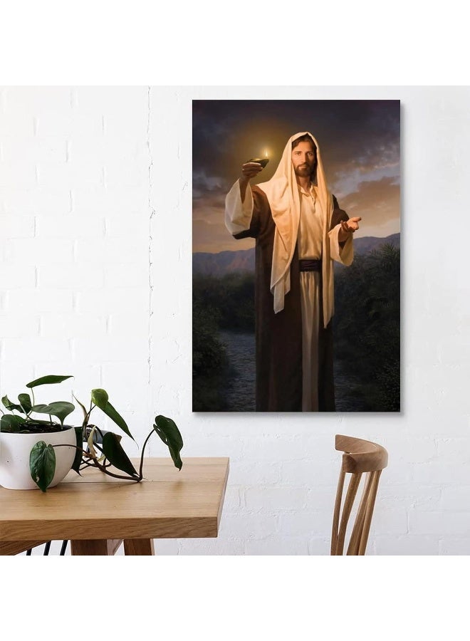 FireDeer Catholic Jesus Poster Print On Canvas Painting Christian God Pictures for Living Room No Frame (Kindly Light,24x36inch) - Image 4