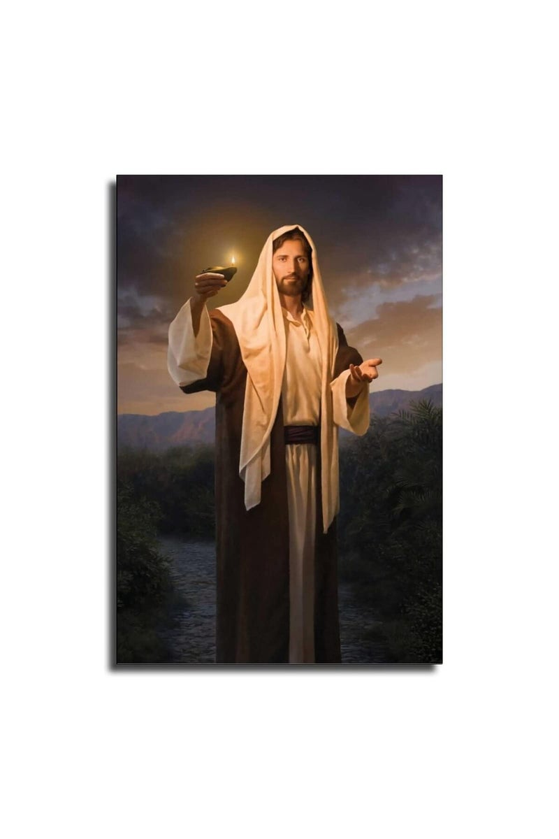 FireDeer Catholic Jesus Poster Print On Canvas Painting Christian God Pictures for Living Room No Frame (Kindly Light,24x36inch) - Image 1