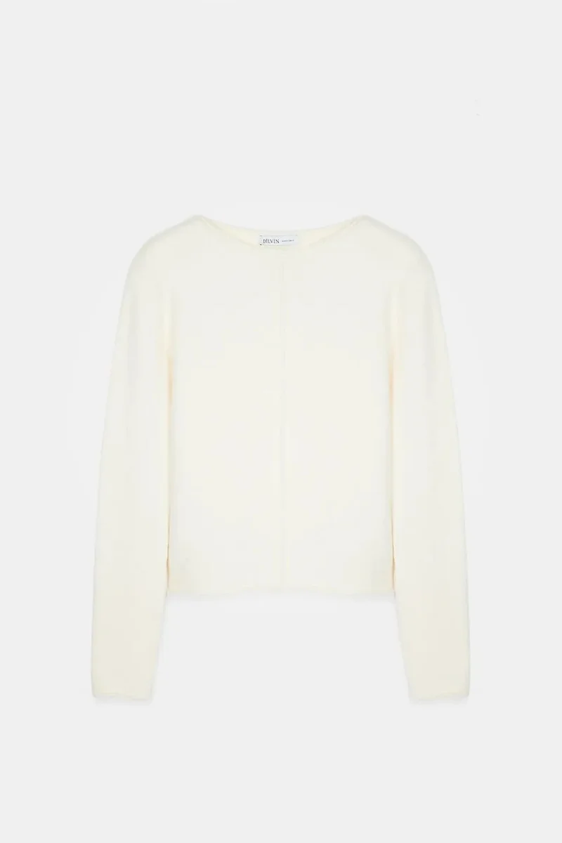 DILVIN Women's Boat Neck Ribbed Knit Sweater