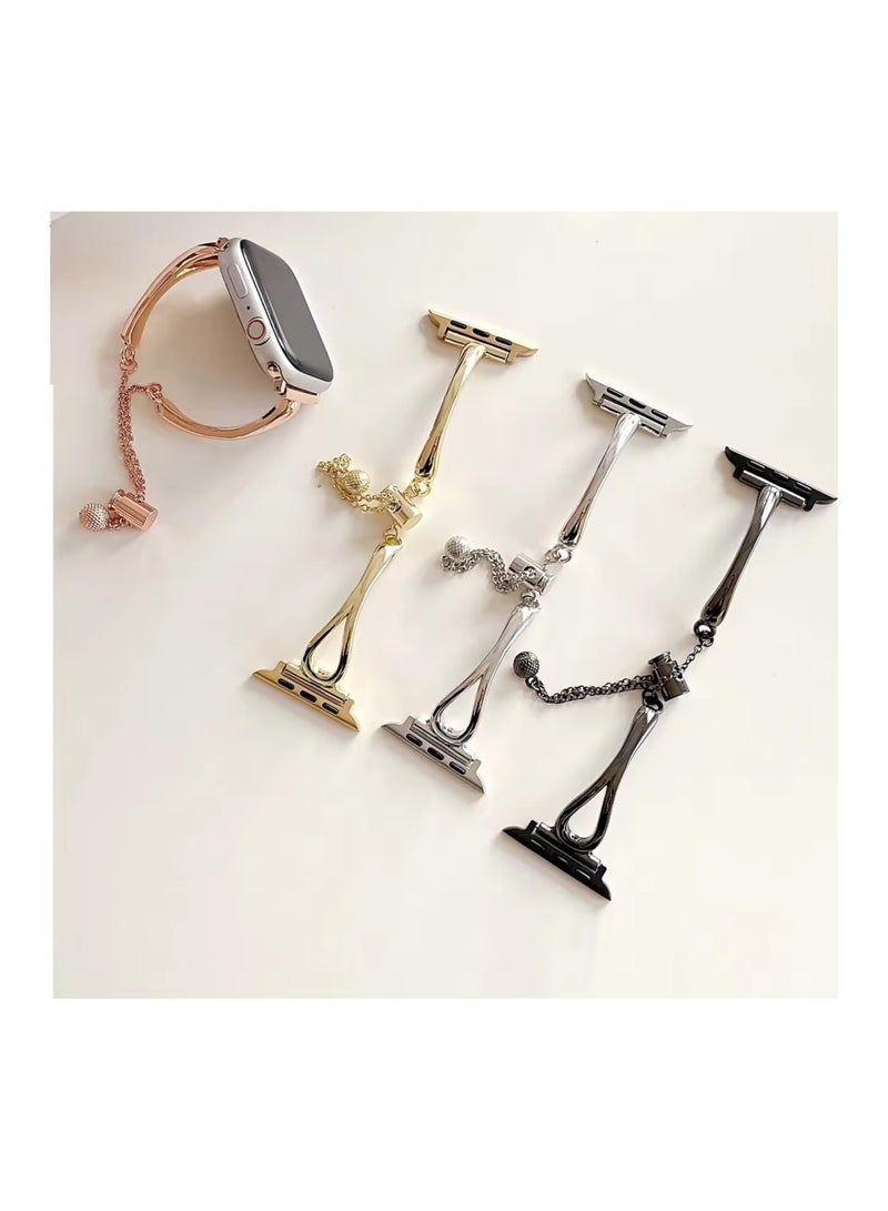 Metal Smart Watch Replacement Strap for Apple Watch 42/44/45/49mm - Silver - Image 4