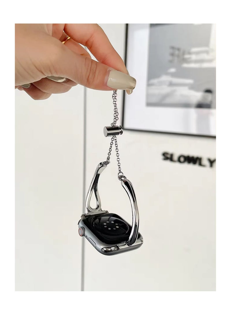 Metal Smart Watch Replacement Strap for Apple Watch 42/44/45/49mm - Silver - Image 3