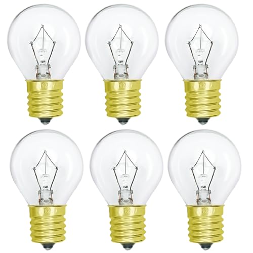 PaeorRorL Lava Lamp Light Bulb 25W S11 E17 Base Replacement Bulbs for 14.5 Inch Lava Lamps and Glitter Lamps,120 Volt,Dimmable,2700K Warm White,6 Pack - Image 1