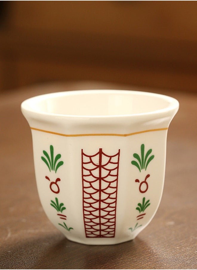 HOOPZOZA Ceramic Coffee Cup Mugs Espresso Cup 180mL for Turkish Tea Cappuccino Latte  - Image 1