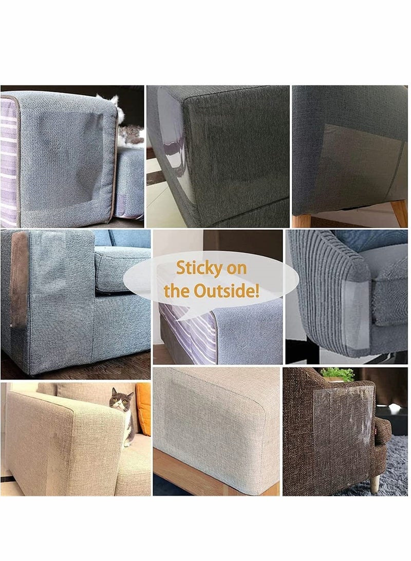 Clear Double Sided Cat Scratch Deterrent Tape 10 Pack Furniture Protection for Pets Easy to Use Scratch Prevention Solution - Image 5