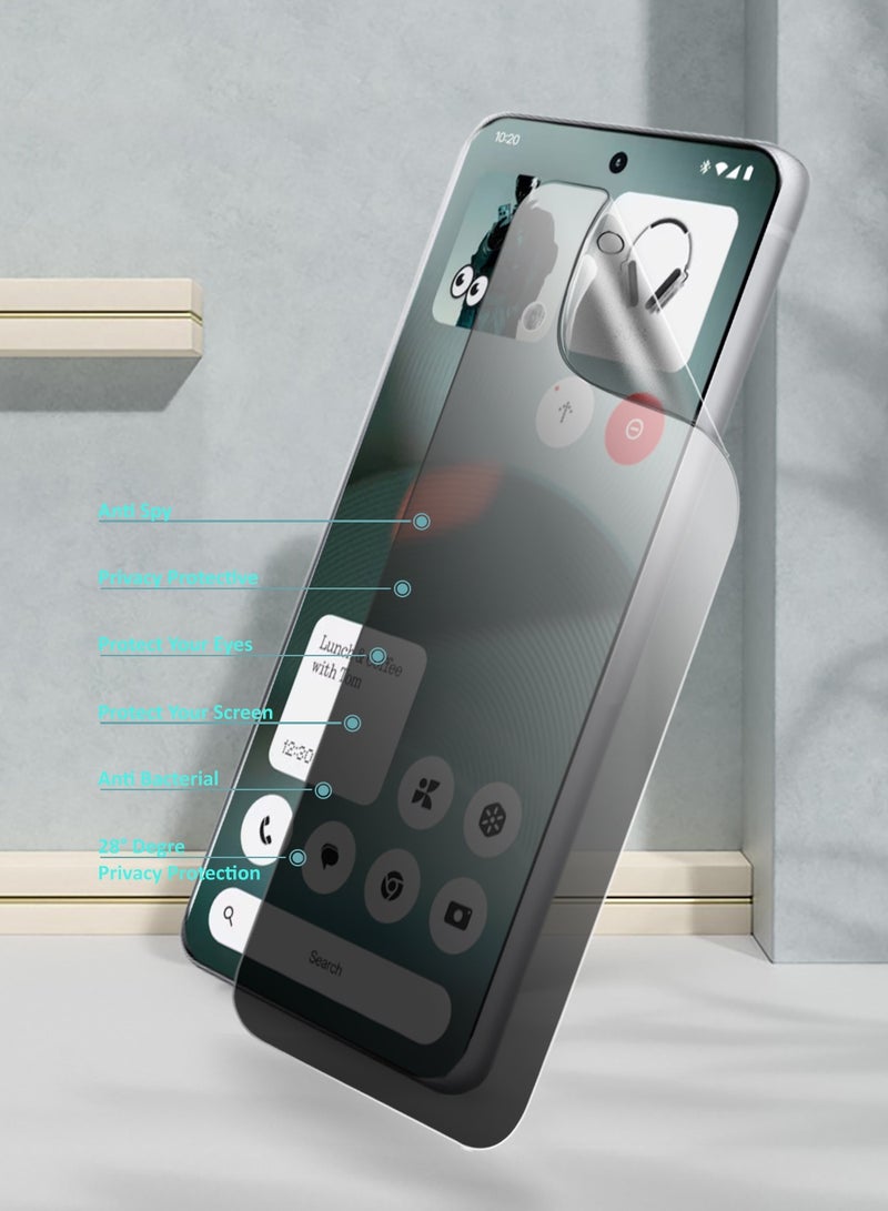 Wtech Nothing Phone (3) 5G 2025 Premium Hydrogel Anti Spy / Anti Privacy Film Thin and Flexible Screen Protector (MSHFMP) - Clear - Image 4