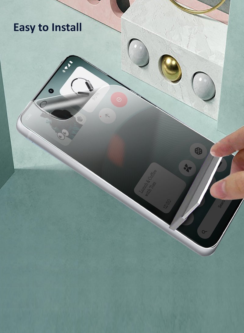 Wtech Nothing Phone (3) 5G 2025 Premium Hydrogel Anti Spy / Anti Privacy Film Thin and Flexible Screen Protector (MSHFMP) - Clear - Image 3