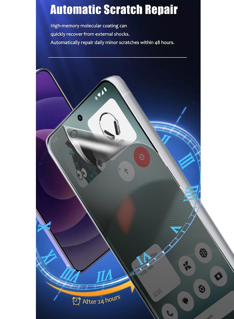 Wtech Nothing Phone (3) 5G 2025 Premium Hydrogel Anti Spy / Anti Privacy Film Thin and Flexible Screen Protector (MSHFMP) - Clear - Image 5