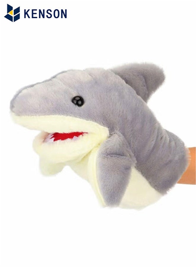 KENSON Cute Plush Shark Hand Puppet Shark Puppets Toys, Kids Hand Puppets Plush Shark Toys Soft Shark Gloves Figure - Image 1