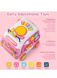 Y&D Baby Toys 12 18 Months Musical Toys, Multifunctional Bus Toy, Educational with Shape Matching, Piano Keyboard, Sound & Light, for Girls Gifts  - Image 5