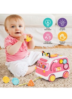 Y&D Baby Toys 12 18 Months Musical Toys, Multifunctional Bus Toy, Educational with Shape Matching, Piano Keyboard, Sound & Light, for Girls Gifts  - Image 2
