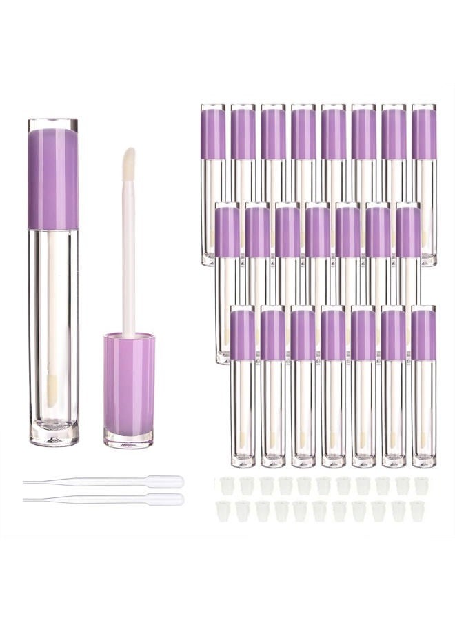 COSIDEA 22 pack empty round 5ml Purple lip gloss tubes cute lipgloss tube containers with wand wholesale in bulk lip balm container packing - Image 1