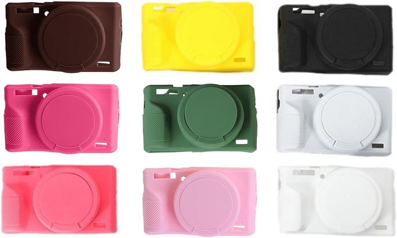 Yellow Protective Silicone Case For Canon G7X Mark Camera With Removable Lens Cap - Image 5