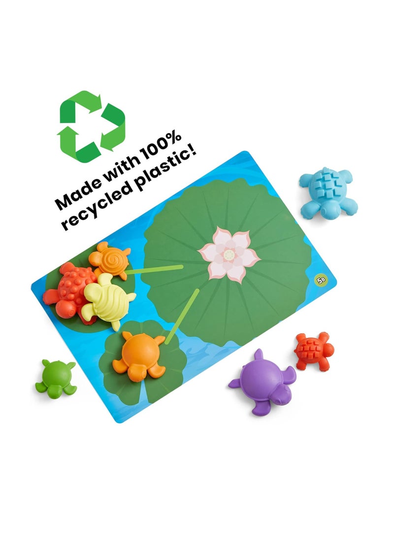 Learning Resources Tactile Turtles Math Activity Set, 36 Colourful Counters With Textures And Sizes, Early Maths And Sorting Toy For Ages 3 Plus, 46 Piece Set - Image 3