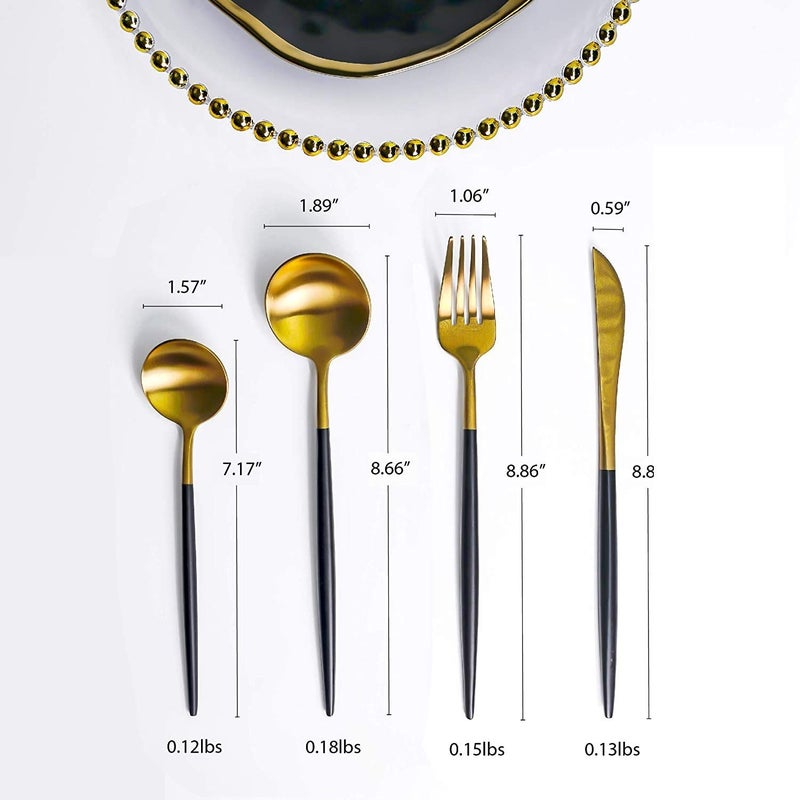 UPC Premium Royal Cutlery Set Made of SUS 304 Gold Polished Highend for Fine Dining Set of 6 Dining Knives - Image 4