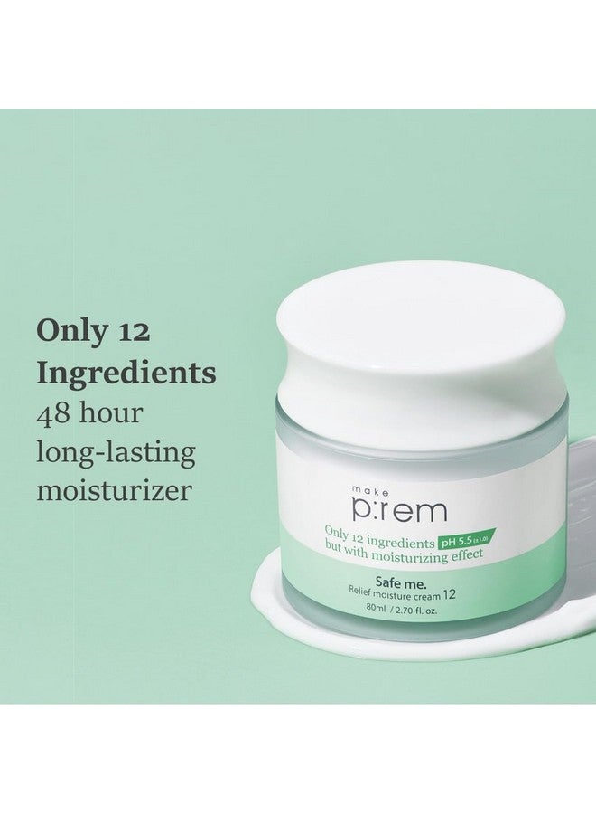 MAKEP:REM MAKE P:REM Safe Me. Relief Moisture Cream 12, Clinically Proven 48-Hour Hydration, Minimal Ingredients, EWG Green, Korean Skin Care, 80ml, 2.70 Fl.Oz - Image 2