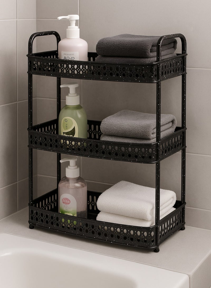 ALMUFARREJ Elegant 3-Tier Bathroom Shelf – Ultimate Organization with Timeless Style - Image 1