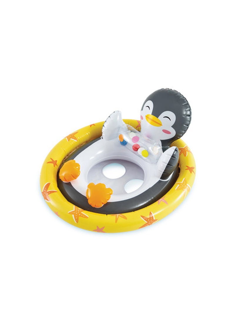 INTEX - See Me Sit Penguin Pool Rider for Kids - 30 x 23inch - Image 1