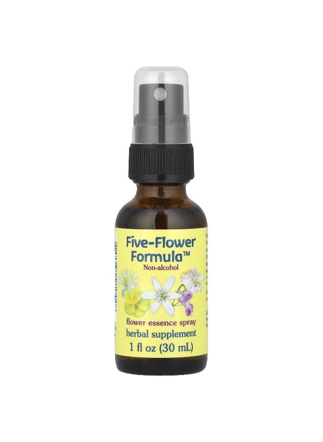 Flower Essence Services Flower Essence Services, Five-Flower Formula™, Flower Essence Spray, Non-Alcoholic, 1 fl oz (30 ml)  - Image 1