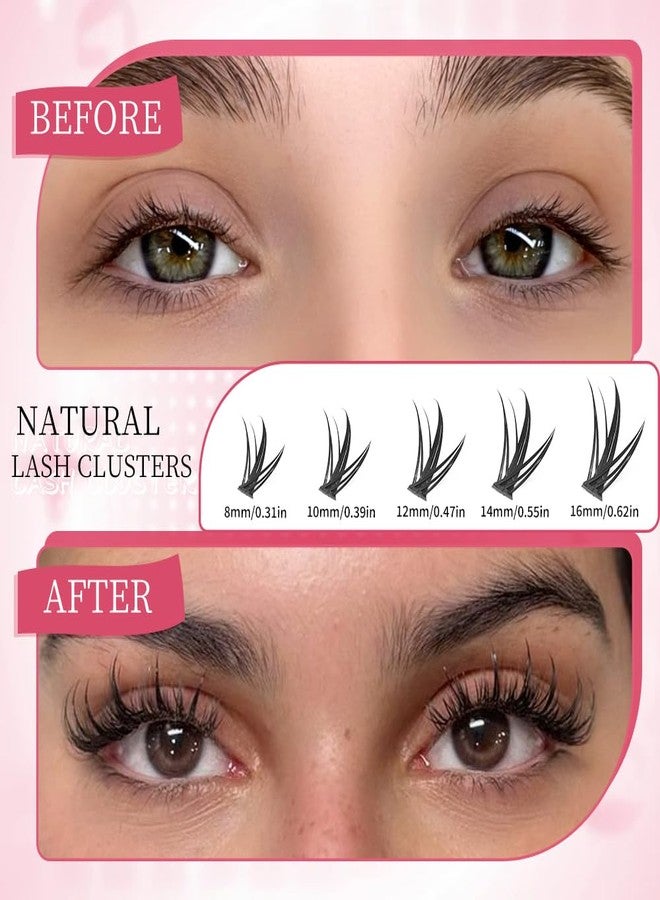 ISOOLU Fairy Lash Clusters Manga Individual Lashes C Curl Wispy Eyelash Clusters WideSpan Eyelash Extension Kit with Lash Bond and Seal Wet-Look Spiky Cluster Lashes (2Fairy 2Anime Kit) - Image 3