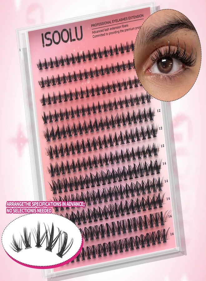 ISOOLU Fairy Lash Clusters Manga Individual Lashes C Curl Wispy Eyelash Clusters WideSpan Eyelash Extension Kit with Lash Bond and Seal Wet-Look Spiky Cluster Lashes (2Fairy 2Anime Kit) - Image 2