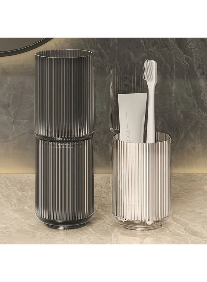Model A Thickened Transparent Toothbrush Cup Holder Durable Plastic Bathroom Organizer - Image 5