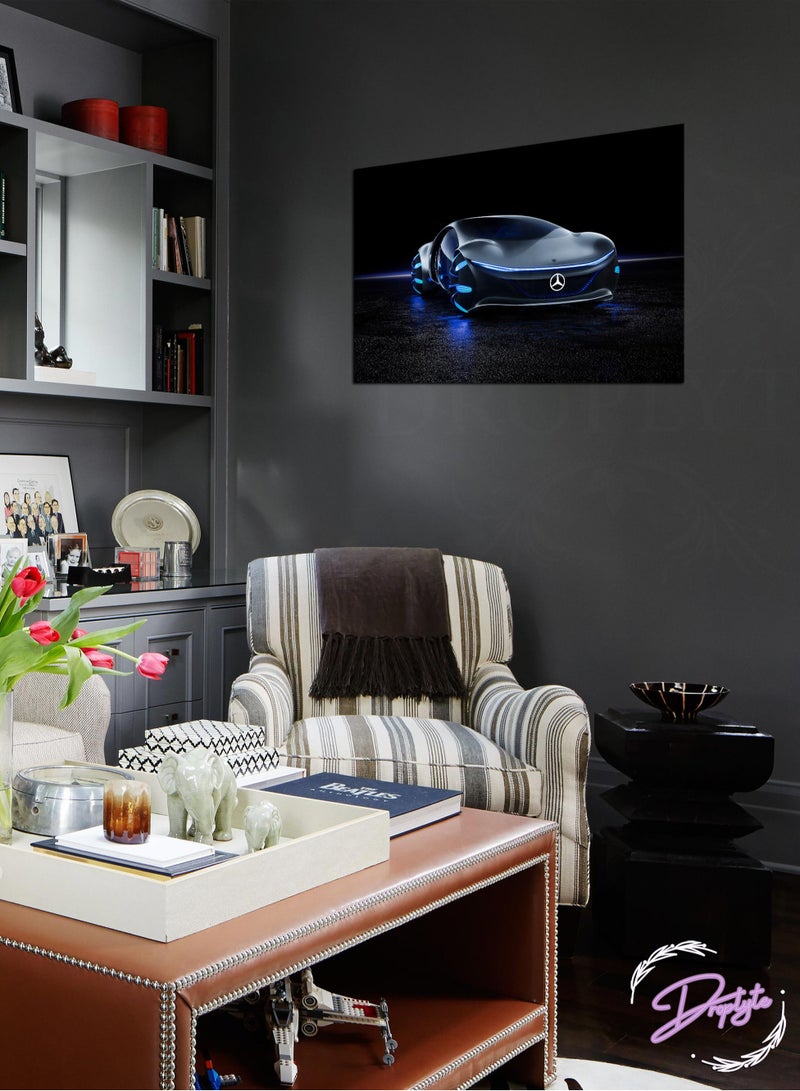 Droplyte Black Car Decorative Wall Art Wall Decor Card Board MDF Home Decor for Living Room, Drawing Room, Office Room and Bedroom 60CM x 40CM  - Image 1
