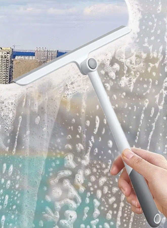 Multi-Purpose Silicon Squeegee, Household Cleaning Tools,  360° Rotation Mirror Wiper, Glass Window Cleaner Apply to Tiles,  for Bathroom, Mirrors, and Car Windows, Doors - Image 2