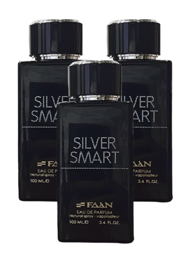 Faan 3 Pieces Silver Smart Perfume For Men 100ml EDP - Image 1