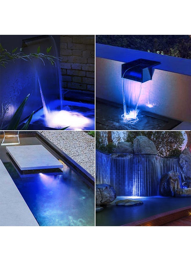 NIBEMINENT 2-Piece LED Landscape Spotlight Set With Solar Power Panel Black/Clear - Image 2