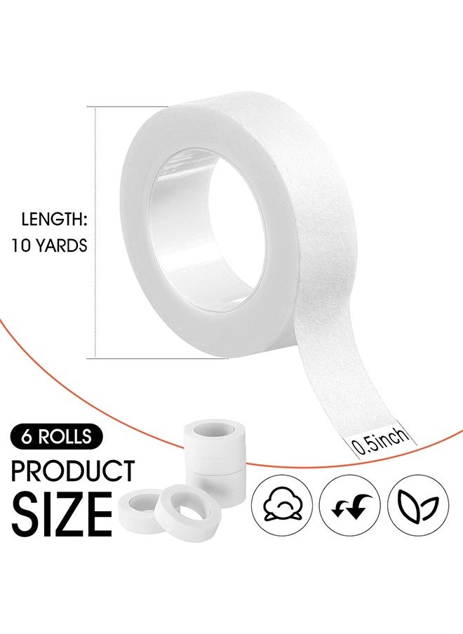 HY - Paper Medical Tape 6 Rolls- Hypoallergenic White Surgical Tape for Sensitive Skin，Breathable First Aid Wound Tape with Pain-Free Removal，Secures Dressing and Medical Devices - 0.5 Inch x 10 Yards - Image 1