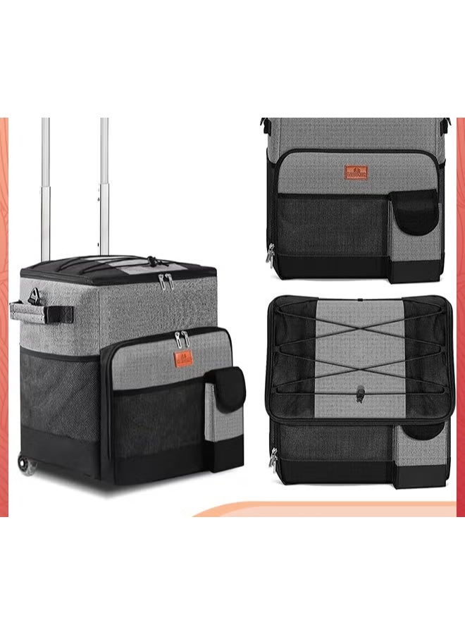 EETU Large Cooler Bag With Wheels,35L Insulated Leakproof Portable Rolling Cooler,Waterproof Collapsible All-Terrain Cart For Beach,Camping,Traveling, Picnic,Outdoor Activities - Image 1