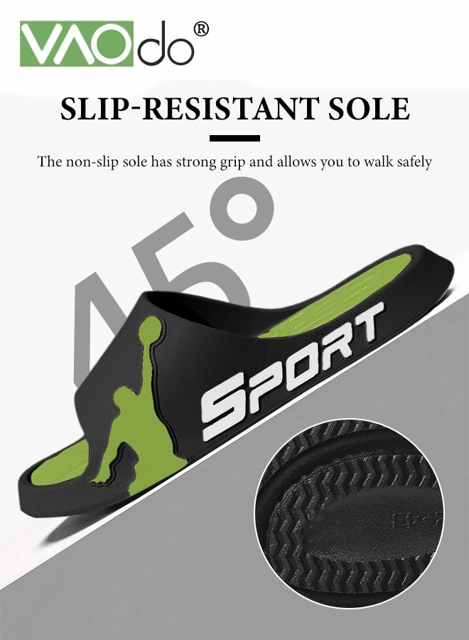 فاو دو شباشب وسادة للرجال غير قابلة للانزلاق سريعة الجفاف، صنادل حمام، وسادة فائقة، نعل سميك مناسب للداخل والخارج - Image 3