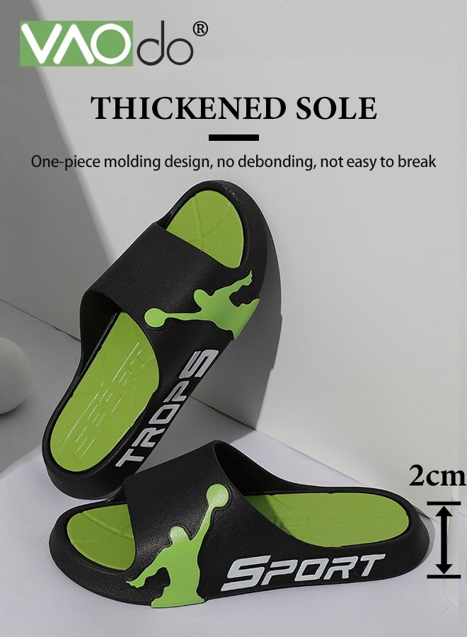 فاو دو شباشب وسادة للرجال غير قابلة للانزلاق سريعة الجفاف، صنادل حمام، وسادة فائقة، نعل سميك مناسب للداخل والخارج - Image 5