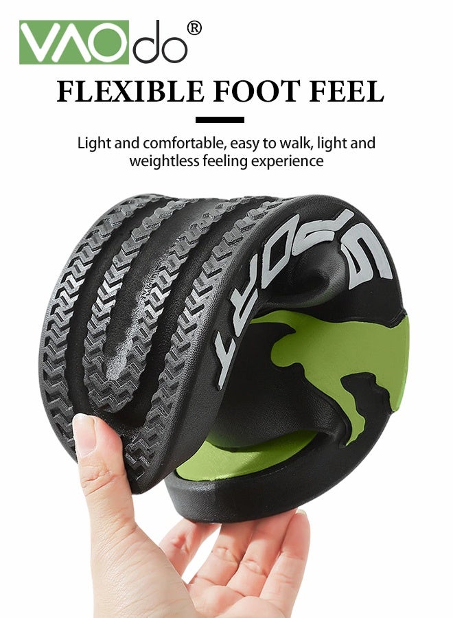 فاو دو شباشب وسادة للرجال غير قابلة للانزلاق سريعة الجفاف، صنادل حمام، وسادة فائقة، نعل سميك مناسب للداخل والخارج - Image 4