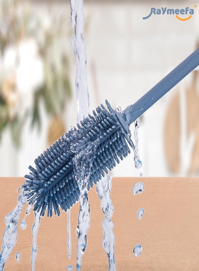 Raymeefa Double Sided Cleaning Brush,Soft Kitchen Scrub Brush,Reusable Silicone Bottle Cleaning Brush,Narrow Neck Bottle Brush Cleaner,Long Handle Bottle Brushes for Cleaning (Blue) - Image 4