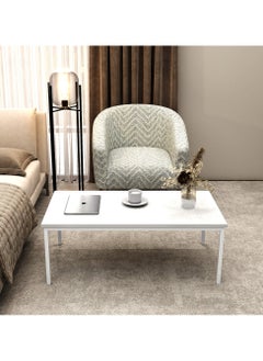 RIGID Elongated Coffee Table White 45x120x60cm  - Image 5