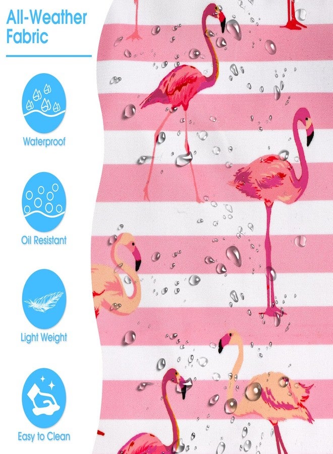 oscaurt Beach Bags for Women Beach Tote Bag Waterproof Sandproof Swim Pool Bag Large Capacity Beach Bag with Wet Pocket, Pink Flamingos, Large - Image 3