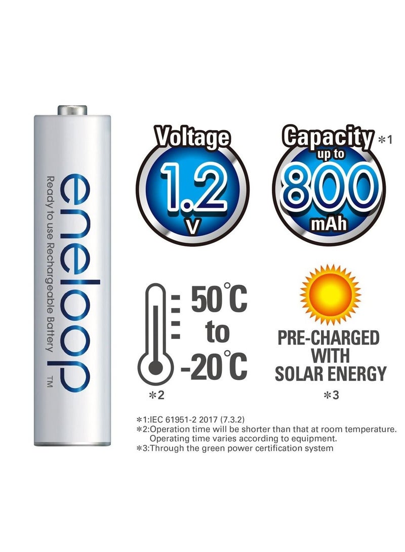 Panasonic 2 Pieces Eneloop AAA Rechargeable Batteries - Image 3