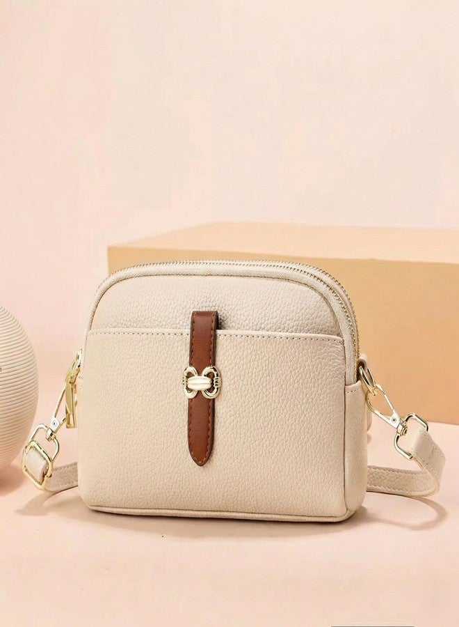 DOSYSO Crossbody Sling Bags for Women Girls Latest Stylish Small Mini PU Leather Shoulder Side Bag Zipper Ladies Purse Handbag with Multiple Pockets Compartments Many Zips Daily Use Party - Image 5