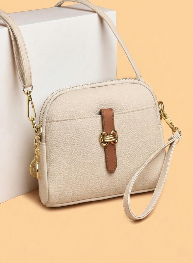 DOSYSO Crossbody Sling Bags for Women Girls Latest Stylish Small Mini PU Leather Shoulder Side Bag Zipper Ladies Purse Handbag with Multiple Pockets Compartments Many Zips Daily Use Party - Image 2