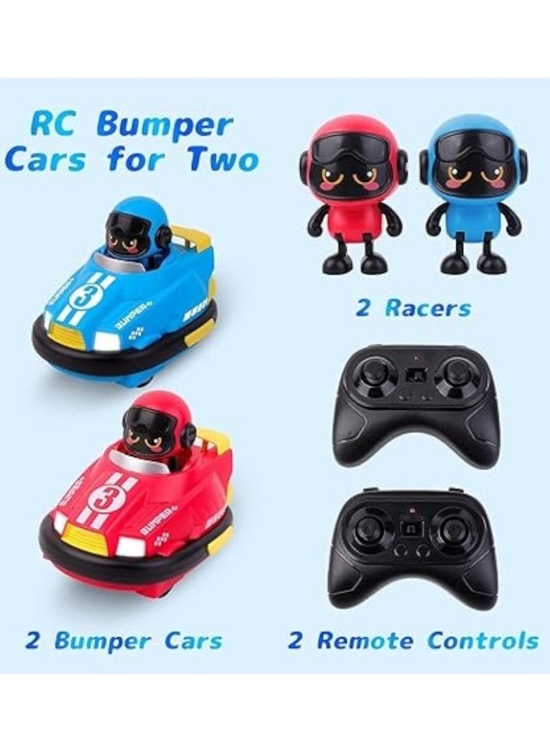 Zoom Plus Remote Control Car for Toddlers, Kids Rc Ejecting Bumper Cars, Rc Battle Race Cars Set of 2 Players with Led Lights and Music - Image 1