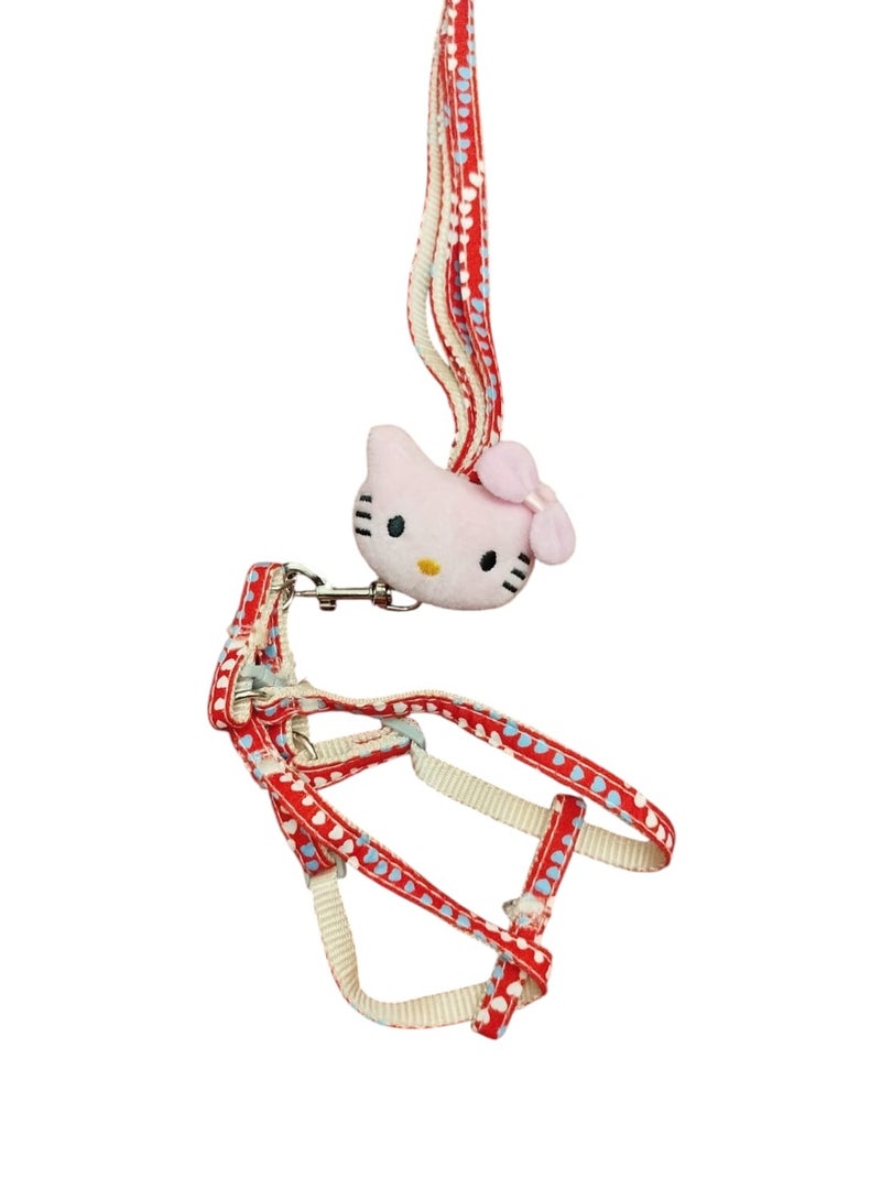 طوق ومقود للقطط سهل الاستخدام شكل جذاب للقطط والجراء البنات - Image 1